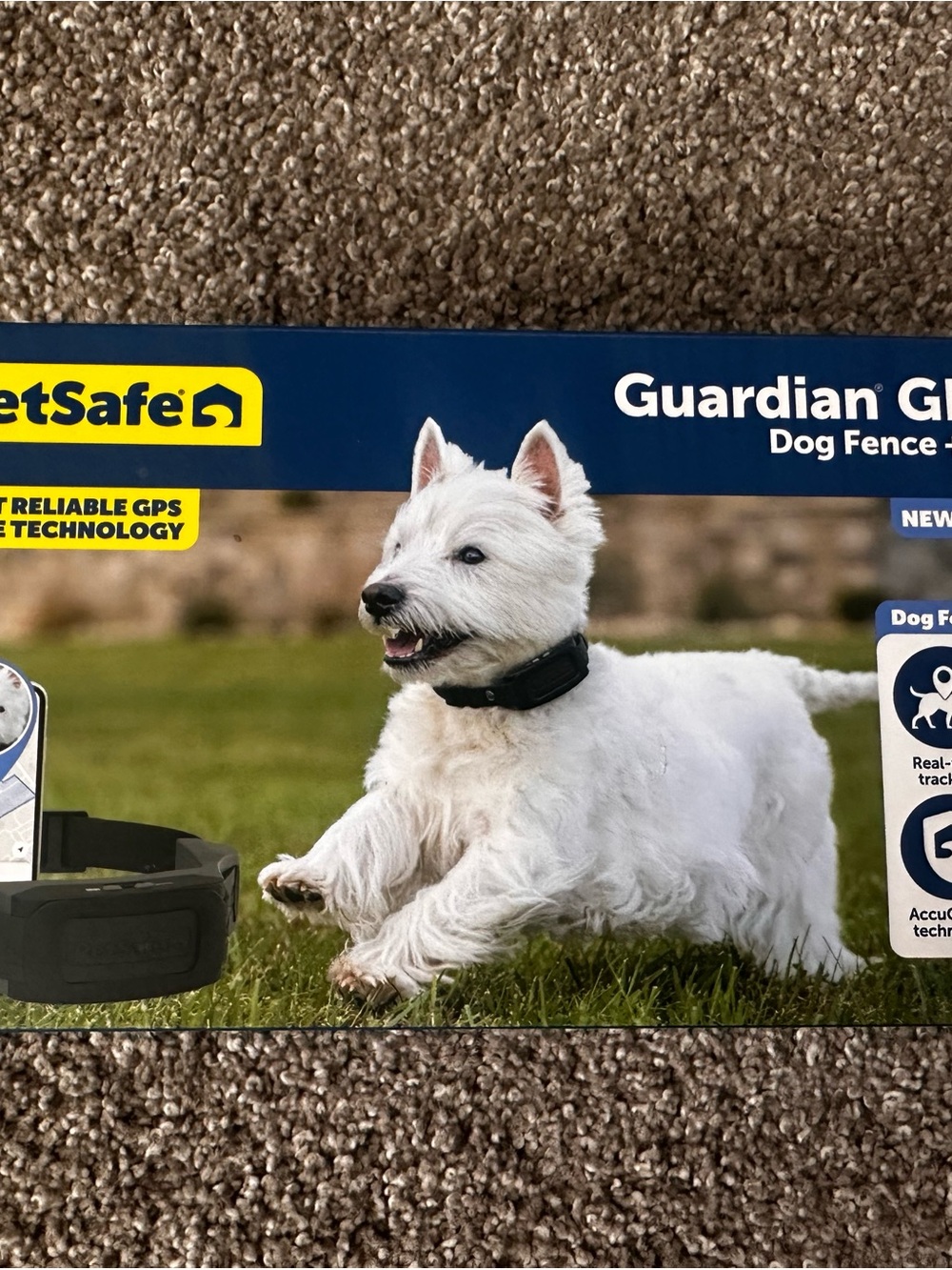 PetSafe Guardian GPS Dog Fence Collar - Black and Blue Packaging